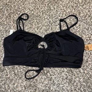 Black cross cross bikini top